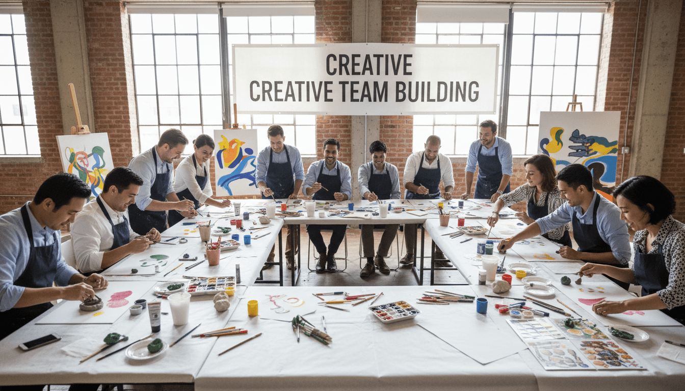 Corporate team art event